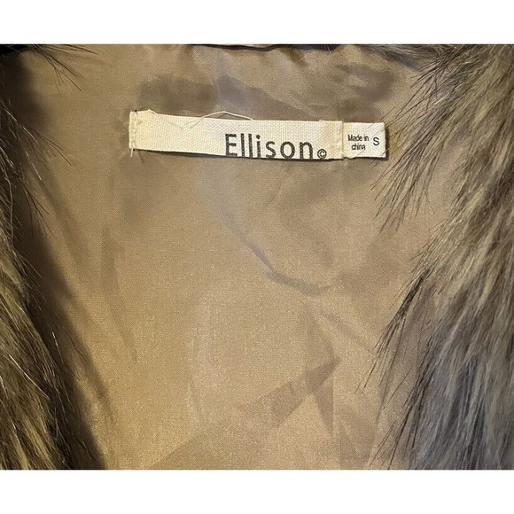 Ellison Faux Fur Vest Women's Size S Brown Pockets Hook Eye Closure‎ Fall Winter - Picture 2 of 6